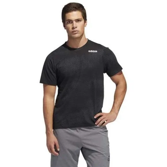 adidas Men's FreeLift Graphic Tech Cotton Short Sleeve Tee, XS, Black/Grey - Picture 2 of 9